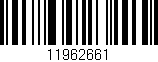 Código de barras (EAN, GTIN, SKU, ISBN): '11962661'