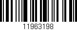 Código de barras (EAN, GTIN, SKU, ISBN): '11963198'