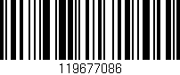 Código de barras (EAN, GTIN, SKU, ISBN): '119677086'