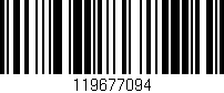 Código de barras (EAN, GTIN, SKU, ISBN): '119677094'