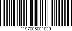 Código de barras (EAN, GTIN, SKU, ISBN): '1197005001039'