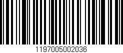 Código de barras (EAN, GTIN, SKU, ISBN): '1197005002036'