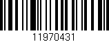 Código de barras (EAN, GTIN, SKU, ISBN): '11970431'
