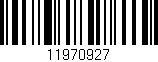 Código de barras (EAN, GTIN, SKU, ISBN): '11970927'