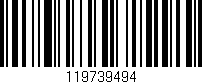 Código de barras (EAN, GTIN, SKU, ISBN): '119739494'