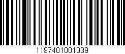 Código de barras (EAN, GTIN, SKU, ISBN): '1197401001039'