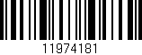 Código de barras (EAN, GTIN, SKU, ISBN): '11974181'