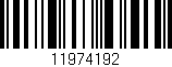 Código de barras (EAN, GTIN, SKU, ISBN): '11974192'
