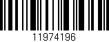 Código de barras (EAN, GTIN, SKU, ISBN): '11974196'