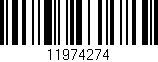 Código de barras (EAN, GTIN, SKU, ISBN): '11974274'