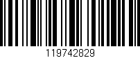 Código de barras (EAN, GTIN, SKU, ISBN): '119742829'