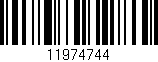 Código de barras (EAN, GTIN, SKU, ISBN): '11974744'