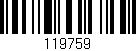Código de barras (EAN, GTIN, SKU, ISBN): '119759'