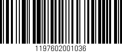 Código de barras (EAN, GTIN, SKU, ISBN): '1197602001036'