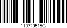 Código de barras (EAN, GTIN, SKU, ISBN): '119773515G'