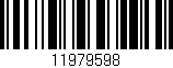 Código de barras (EAN, GTIN, SKU, ISBN): '11979598'