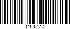 Código de barras (EAN, GTIN, SKU, ISBN): '1198.C14'