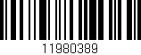Código de barras (EAN, GTIN, SKU, ISBN): '11980389'