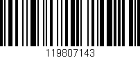 Código de barras (EAN, GTIN, SKU, ISBN): '119807143'