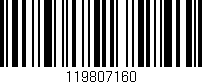 Código de barras (EAN, GTIN, SKU, ISBN): '119807160'