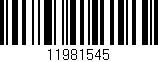 Código de barras (EAN, GTIN, SKU, ISBN): '11981545'