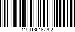 Código de barras (EAN, GTIN, SKU, ISBN): '1198168167792'