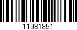 Código de barras (EAN, GTIN, SKU, ISBN): '11981891'