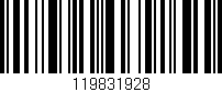 Código de barras (EAN, GTIN, SKU, ISBN): '119831928'