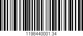 Código de barras (EAN, GTIN, SKU, ISBN): '1198440001.34'