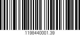 Código de barras (EAN, GTIN, SKU, ISBN): '1198440001.39'