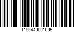 Código de barras (EAN, GTIN, SKU, ISBN): '1198440001035'