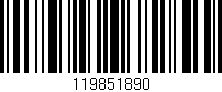 Código de barras (EAN, GTIN, SKU, ISBN): '119851890'