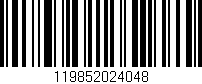 Código de barras (EAN, GTIN, SKU, ISBN): '119852024048'