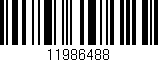 Código de barras (EAN, GTIN, SKU, ISBN): '11986488'