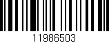 Código de barras (EAN, GTIN, SKU, ISBN): '11986503'