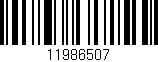 Código de barras (EAN, GTIN, SKU, ISBN): '11986507'