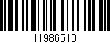 Código de barras (EAN, GTIN, SKU, ISBN): '11986510'