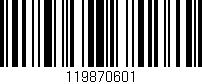Código de barras (EAN, GTIN, SKU, ISBN): '119870601'