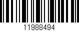 Código de barras (EAN, GTIN, SKU, ISBN): '11988494'