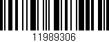 Código de barras (EAN, GTIN, SKU, ISBN): '11989306'