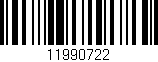 Código de barras (EAN, GTIN, SKU, ISBN): '11990722'