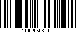 Código de barras (EAN, GTIN, SKU, ISBN): '1199205063039'