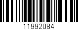 Código de barras (EAN, GTIN, SKU, ISBN): '11992084'