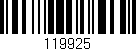 Código de barras (EAN, GTIN, SKU, ISBN): '119925'