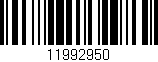 Código de barras (EAN, GTIN, SKU, ISBN): '11992950'