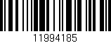 Código de barras (EAN, GTIN, SKU, ISBN): '11994185'