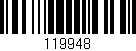 Código de barras (EAN, GTIN, SKU, ISBN): '119948'