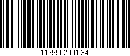 Código de barras (EAN, GTIN, SKU, ISBN): '1199502001.34'