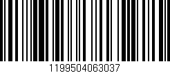 Código de barras (EAN, GTIN, SKU, ISBN): '1199504063037'