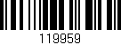 Código de barras (EAN, GTIN, SKU, ISBN): '119959'